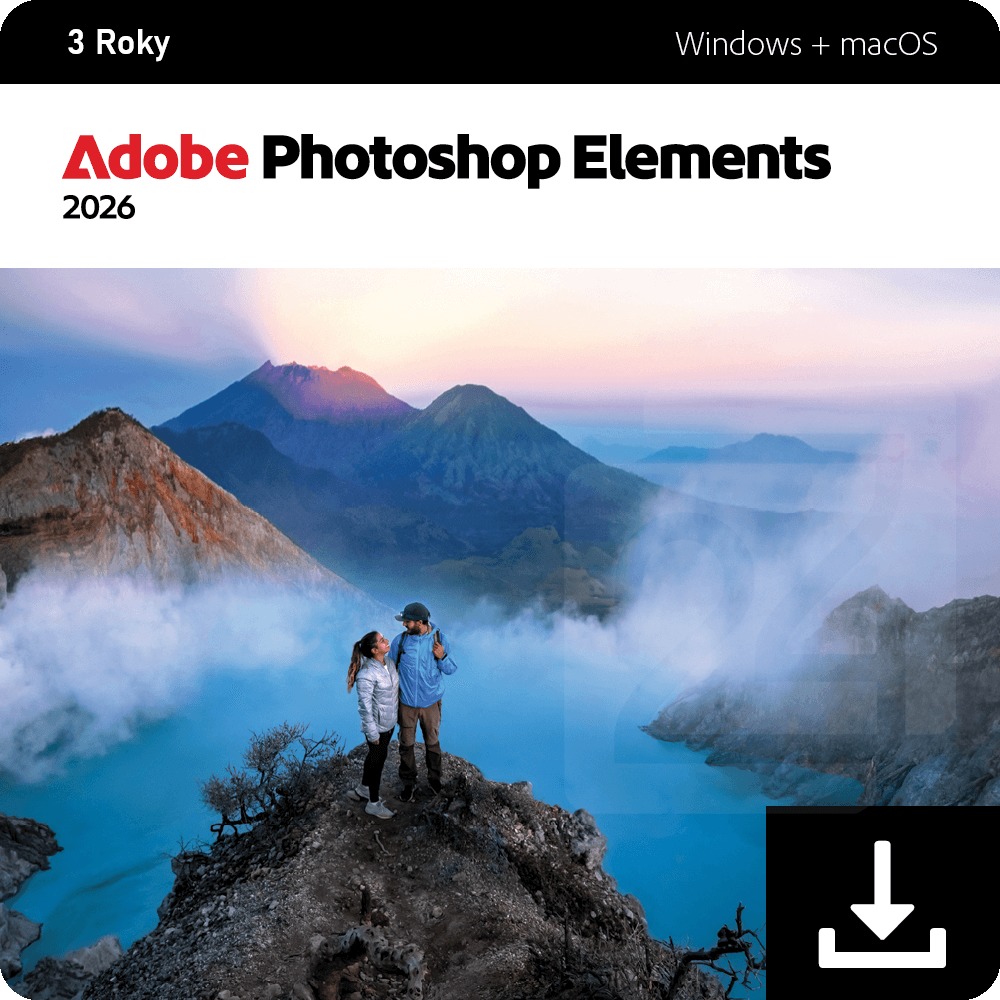 Adobe Photoshop Elements 2026 Windows + macOS, na 3 roky