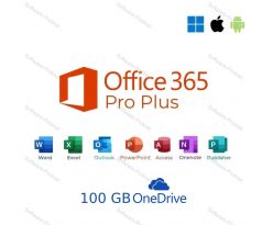 Microsoft Office 365 pre jednotlivcov Pro Plus, 100 GB OneDrive, účet nie aktivačný kľúč