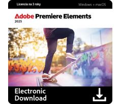 Adobe Premiere Elements 2025 Windows + macOS, na 3 roky