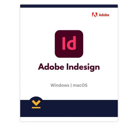 Adobe InDesign 2025 Windows, macOS na 1 zariadenie, 1 rok