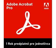 Adobe Acrobat Pro pre jednotlivcov na 1 rok