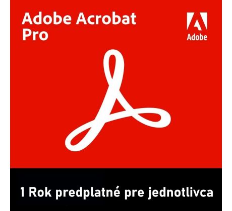 Adobe Acrobat Pro pre jednotlivcov na 1 rok
