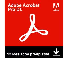 Adobe Acrobat Pro, na 1 rok a 2 zariadenia